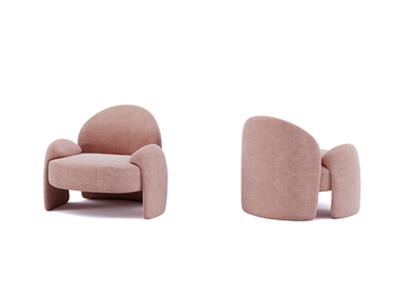 AMA - Upholstered cotton armchair by Paolo Castelli - view 3
